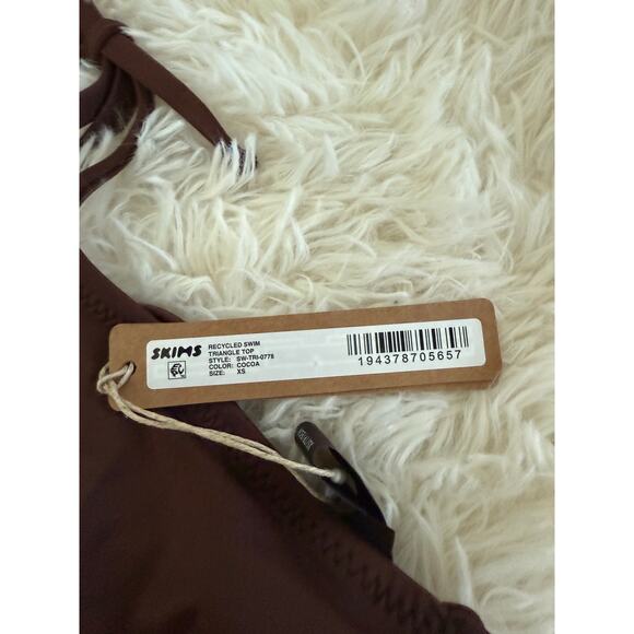 NWT Skims Triangle Bikini Top and Dippy Tie Bottom Cocoa Size XS - Picture 5 of 6